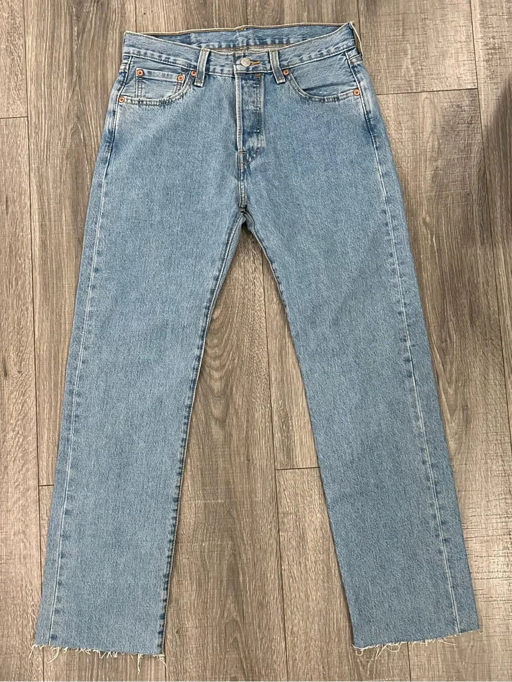 Levi’s 501 Original Button Fly Jeans W30 L34 Raw Hem